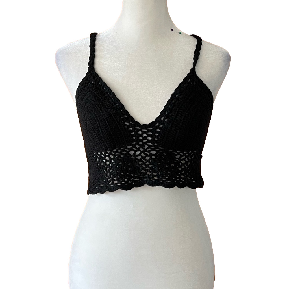 Forever 21 Black Crochet Crop Top